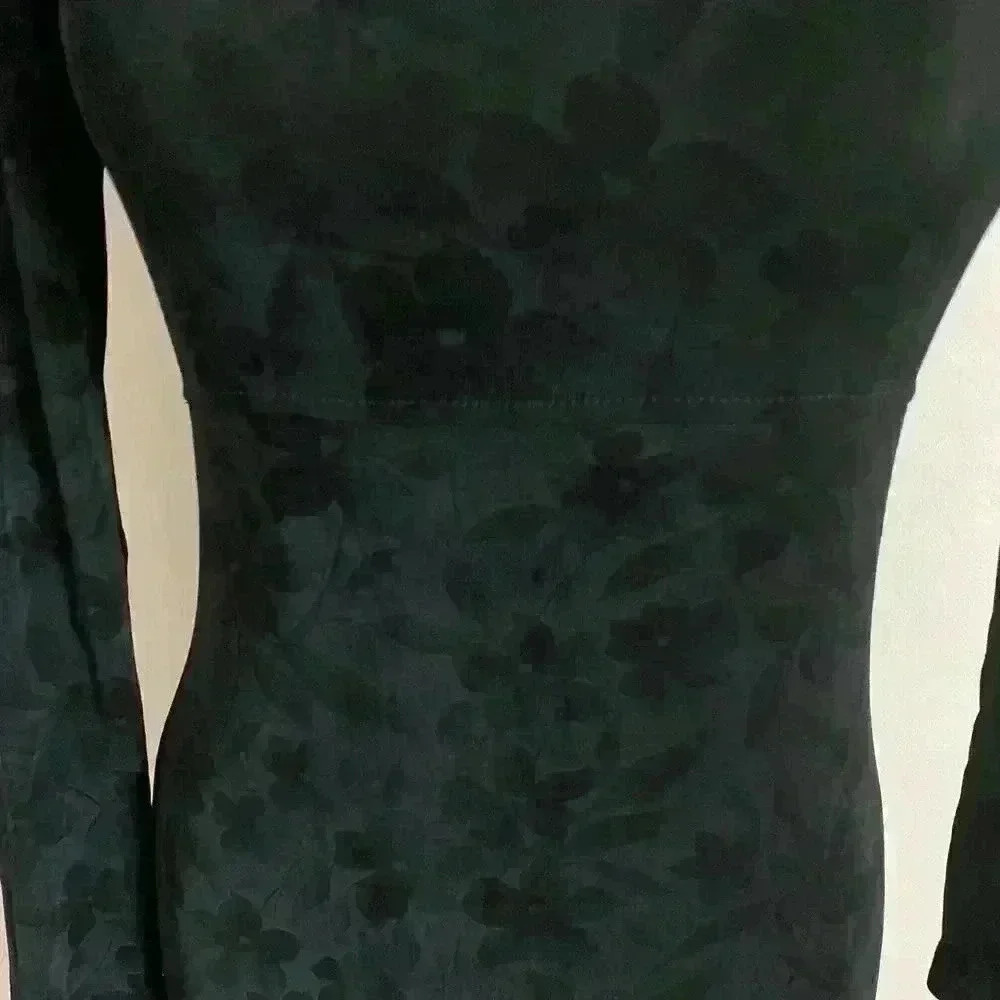 Black Floral Classy Dress - Picture 4 of 7